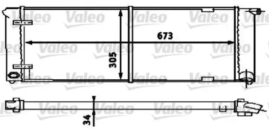 Kühler, Motorkühlung VALEO 734586 Bild Kühler, Motorkühlung VALEO 734586