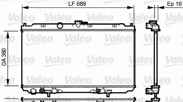 Kühler, Motorkühlung VALEO 734706
