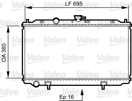 Kühler, Motorkühlung VALEO 734736 Bild Kühler, Motorkühlung VALEO 734736