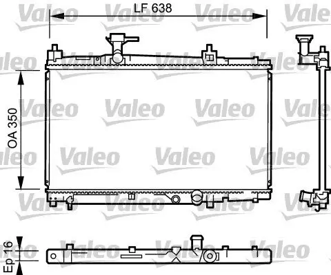 Kühler, Motorkühlung VALEO 734842 Bild Kühler, Motorkühlung VALEO 734842