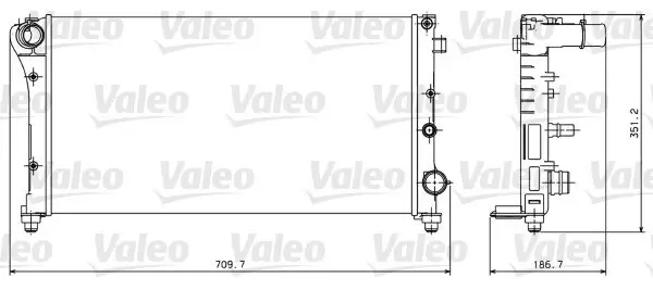 Kühler, Motorkühlung VALEO 734924