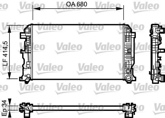 Kühler, Motorkühlung VALEO 734929