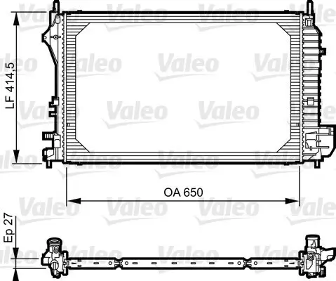 Kühler, Motorkühlung VALEO 735083 Bild Kühler, Motorkühlung VALEO 735083