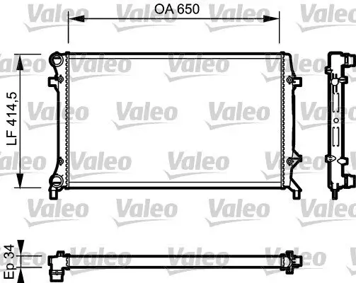 Kühler, Motorkühlung VALEO 735120 Bild Kühler, Motorkühlung VALEO 735120