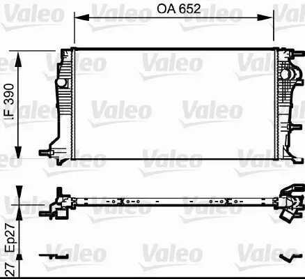 Kühler, Motorkühlung VALEO 735182 Bild Kühler, Motorkühlung VALEO 735182