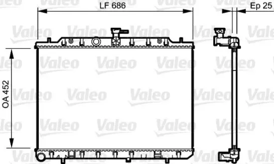 Kühler, Motorkühlung VALEO 735206 Bild Kühler, Motorkühlung VALEO 735206