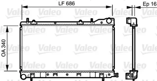Kühler, Motorkühlung VALEO 735208 Bild Kühler, Motorkühlung VALEO 735208