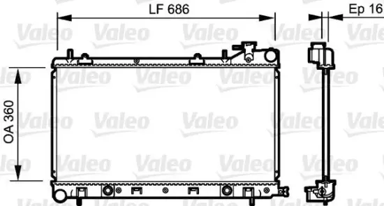 Kühler, Motorkühlung VALEO 735209 Bild Kühler, Motorkühlung VALEO 735209