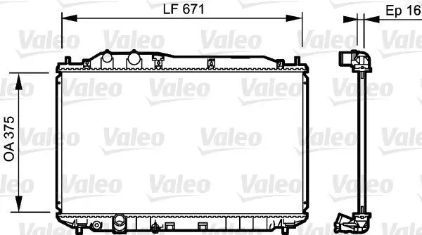 Kühler, Motorkühlung VALEO 735238