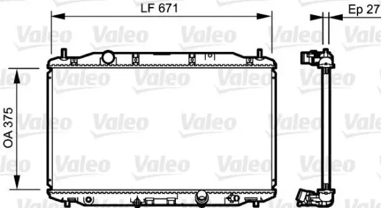 Kühler, Motorkühlung VALEO 735242 Bild Kühler, Motorkühlung VALEO 735242