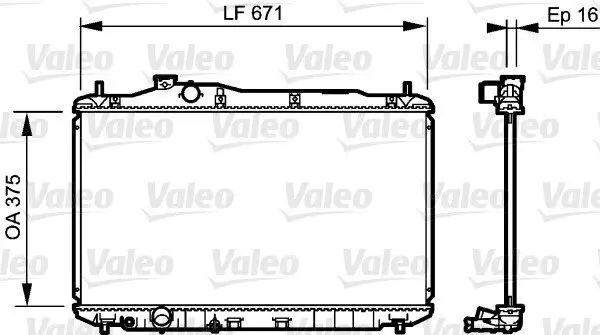 Kühler, Motorkühlung VALEO 735243