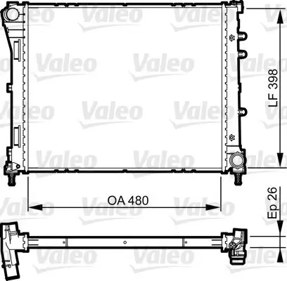 Kühler, Motorkühlung VALEO 735273