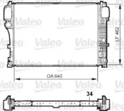 Kühler, Motorkühlung VALEO 735298