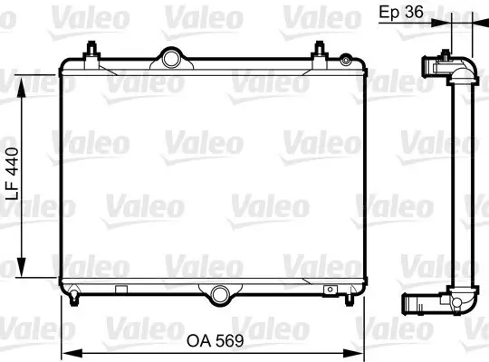 Kühler, Motorkühlung VALEO 735371 Bild Kühler, Motorkühlung VALEO 735371