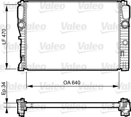 Kühler, Motorkühlung VALEO 735382 Bild Kühler, Motorkühlung VALEO 735382