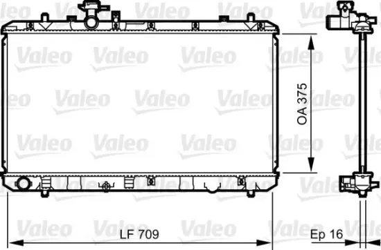 Kühler, Motorkühlung VALEO 735407 Bild Kühler, Motorkühlung VALEO 735407