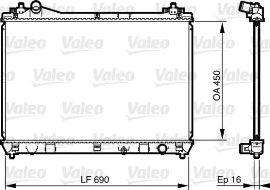 Kühler, Motorkühlung VALEO 735433 Bild Kühler, Motorkühlung VALEO 735433