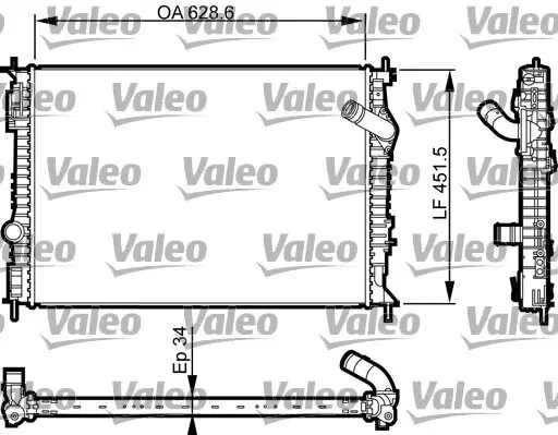 Kühler, Motorkühlung VALEO 735461 Bild Kühler, Motorkühlung VALEO 735461