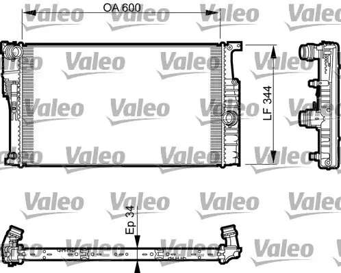Kühler, Motorkühlung VALEO 735493 Bild Kühler, Motorkühlung VALEO 735493