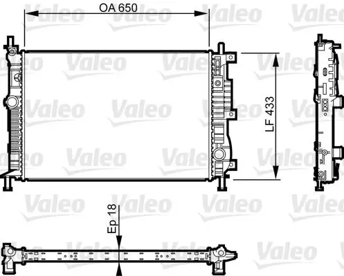 Kühler, Motorkühlung VALEO 735555 Bild Kühler, Motorkühlung VALEO 735555