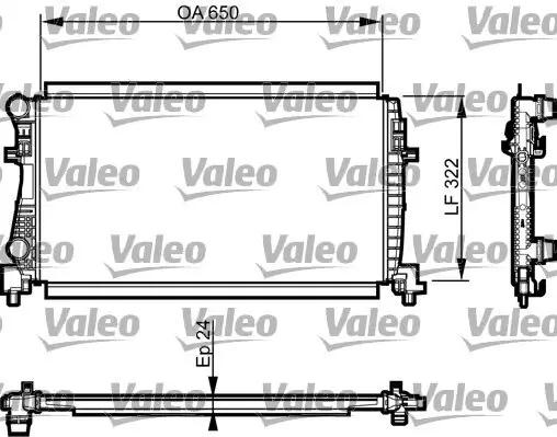 Kühler, Motorkühlung VALEO 735557 Bild Kühler, Motorkühlung VALEO 735557