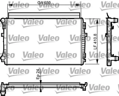 Kühler, Motorkühlung VALEO 735558 Bild Kühler, Motorkühlung VALEO 735558