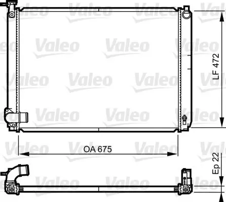 Kühler, Motorkühlung VALEO 735571