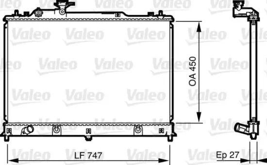 Kühler, Motorkühlung VALEO 735577 Bild Kühler, Motorkühlung VALEO 735577