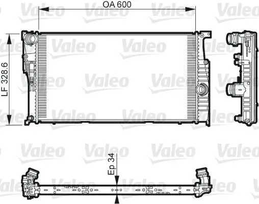 Kühler, Motorkühlung VALEO 735612