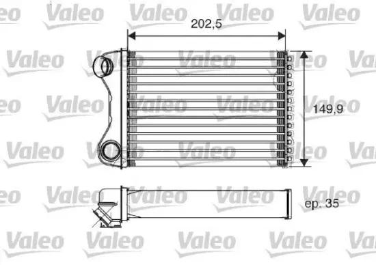 Wärmetauscher, Innenraumheizung VALEO 812211 Bild Wärmetauscher, Innenraumheizung VALEO 812211