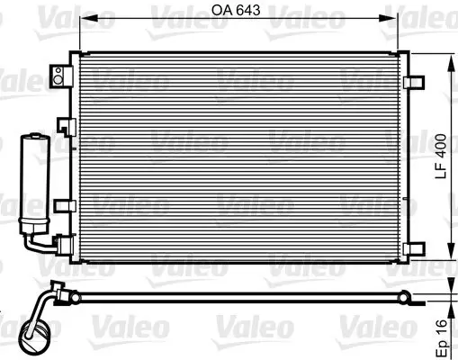 Kondensator, Klimaanlage VALEO 814008 Bild Kondensator, Klimaanlage VALEO 814008