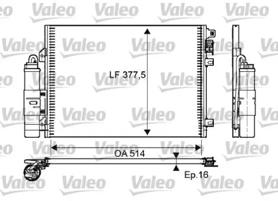 Kondensator, Klimaanlage VALEO 814051 Bild Kondensator, Klimaanlage VALEO 814051