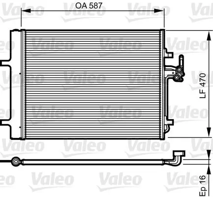 Kondensator, Klimaanlage VALEO 814184