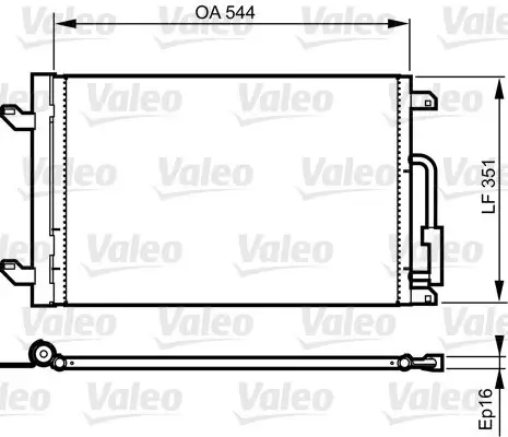 Kondensator, Klimaanlage VALEO 814198 Bild Kondensator, Klimaanlage VALEO 814198