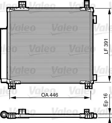 Kondensator, Klimaanlage VALEO 814220 Bild Kondensator, Klimaanlage VALEO 814220