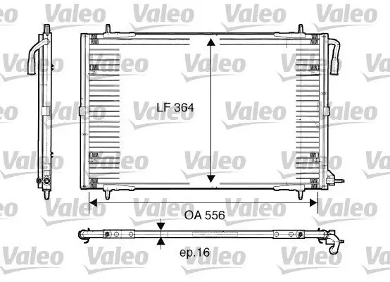 Kondensator, Klimaanlage VALEO 817283