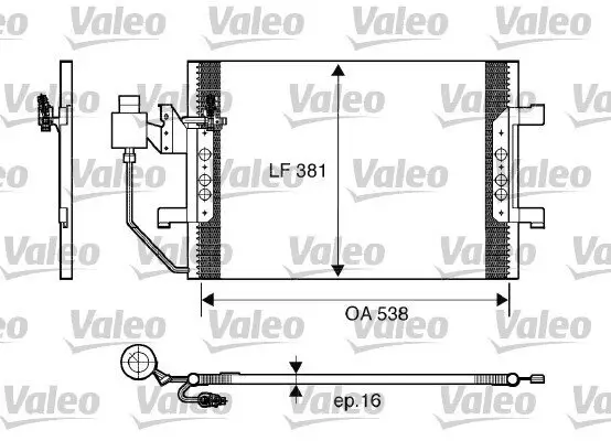 Kondensator, Klimaanlage VALEO 817504