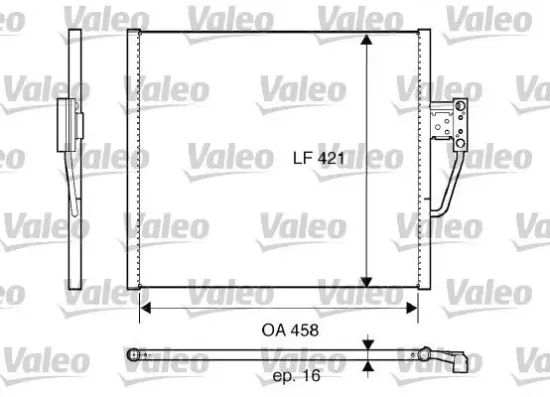Kondensator, Klimaanlage VALEO 817607 Bild Kondensator, Klimaanlage VALEO 817607