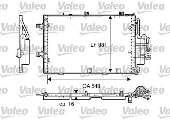 Kondensator, Klimaanlage VALEO 817609