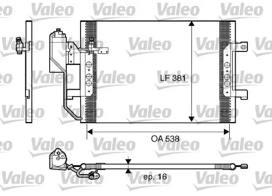 Kondensator, Klimaanlage VALEO 817659