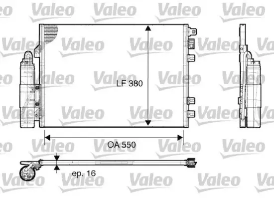 Kondensator, Klimaanlage VALEO 817661 Bild Kondensator, Klimaanlage VALEO 817661