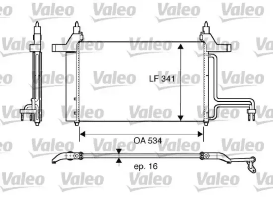 Kondensator, Klimaanlage VALEO 817669 Bild Kondensator, Klimaanlage VALEO 817669