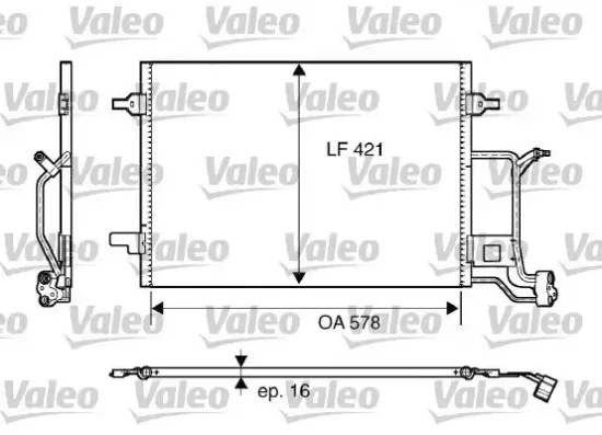 Kondensator, Klimaanlage VALEO 817840 Bild Kondensator, Klimaanlage VALEO 817840