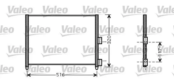 Kondensator, Klimaanlage VALEO 818020