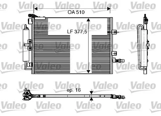 Kondensator, Klimaanlage VALEO 818165