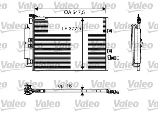Kondensator, Klimaanlage VALEO 818166 Bild Kondensator, Klimaanlage VALEO 818166