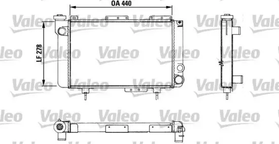 Kühler, Motorkühlung VALEO 883463 Bild Kühler, Motorkühlung VALEO 883463