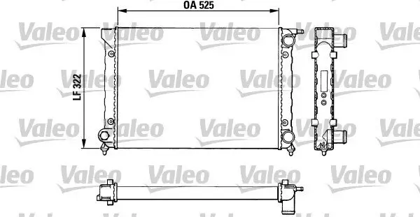 Kühler, Motorkühlung VALEO 883727