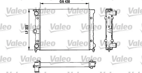 Kühler, Motorkühlung VALEO 883819