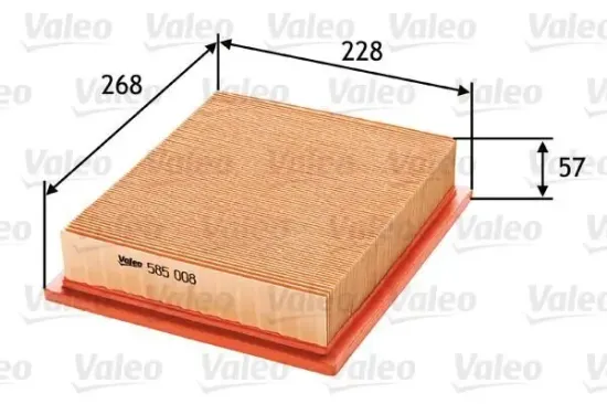 Luftfilter VALEO 585008 Bild Luftfilter VALEO 585008